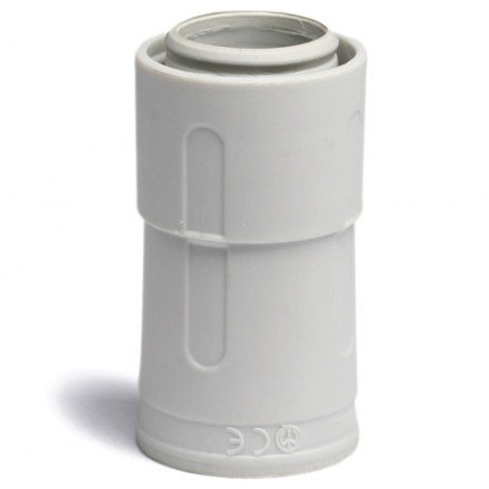 DKC / ДКС 55225 Переходник армированная труба - жесткая труба с сохранением диаметра, номинальный Ф25мм, пластик, IP67, RAL 7035