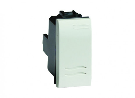 DKC / ДКС 76021B Выключатель типа "кнопка", 1-клавишный, 1М, 16А, 250В, IP20, белый RAL 9010, BRAVA