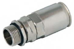 DKC / ДКС 6111P40M322027 (Заказная) Муфта труба-коробка с герметичным уплотнителем, ф40мм, IP68, М32х1,5, для кабеля ф20 - 27мм, никелированная латунь