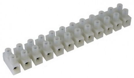 DKC / ДКС 43812PL/B (Заказная) Клеммные колодки из полипропилена, цвет белый, 12 полюсов, до 85°С, 450В, 101A, для сечения провода 25,0 мм2