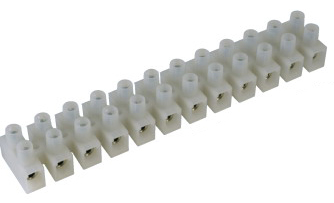 DKC / ДКС 43512PL/B Клеммные колодки из полипропилена, цвет белый, 12 полюсов, до 85°C, 450В, 76A, для сечения провода 16,0 мм2