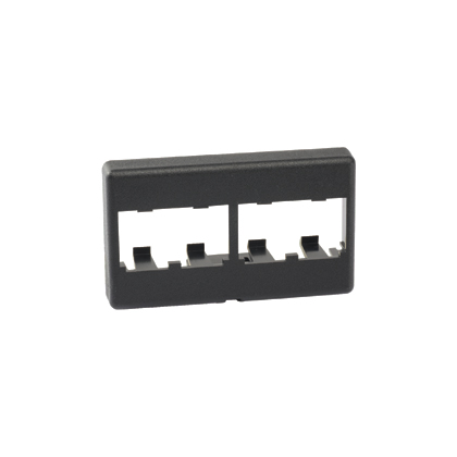 PANDUIT CFFP4BL Лицевая панель для четырёх модулей Mini-Com® защелкивающаяся (черная)