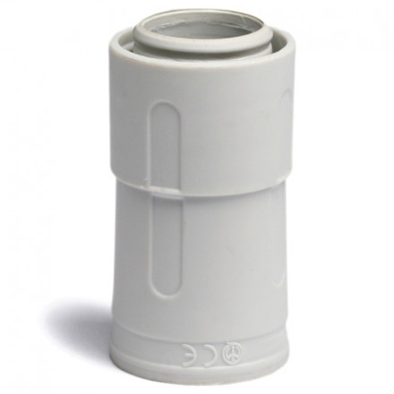 DKC / ДКС 55220 Переходник армированная труба - жесткая труба с сохранением диаметра, номинальный Ф20мм, пластик, IP67, RAL 7035