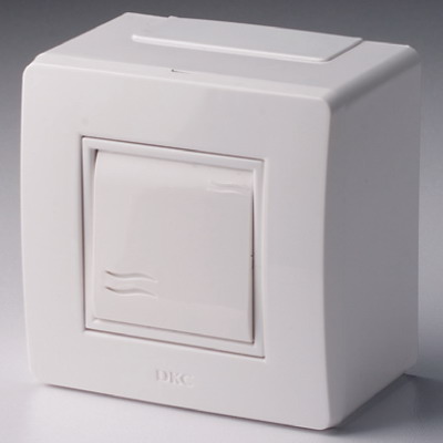 DKC / ДКС 10002 Коробка в сборе с выключателем, цвет белый