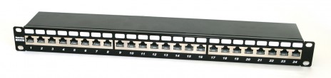 Hyperline PP2-19-24-8P8C-C6A-SH-110D Патч-панель 19", 1U, 24 порта RJ-45 полн. экран., категория 6A, Dual IDC - фото 2