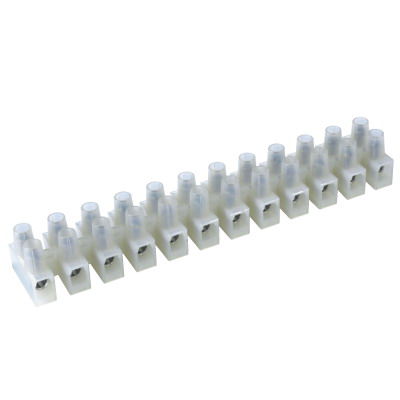 DKC / ДКС 43312PL/B Клеммные колодки из полипропилена, цвет белый, 12 полюсов, до 85°С, 450В, 32A, для сечения провода 6,0 мм2 (цена за штуку)
