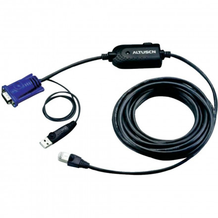 ATEN KA7970-AX Модуль удлинителя, VGA+K/M USB, 4.5 метр., 1xUTP Cat5e, для подкл. комп. к перекл. KH15xxA/KH15xxAi/KL15xxA/KL15xxAi/KH25xxA, макс.разреш. 1600х1200, RJ45+HD-DB15+USB A-тип, Female+2xMale, без Б.П.