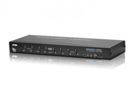 ATEN CS1768-AT-G Переключатель, электрон., KVM+Audio, 1 user USB+DVI => 8 cpu USB+DVI, со шнурами USB DVI-D 2x1.8м., 1920x1200 DVI Single Link/2048x1536 VGA, 1U 19", исп.спец.шнуры, OSD, каскад 512, (2-портовый USB 2.0 hub)
