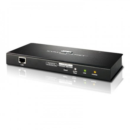ATEN CN8000A-AT-G (CN8000-AT-G) Удлинитель, SVGA+KBD+MOUSE USB/PS2, управление по IP, Rackmount/Desktop, 10/100 Base-T, с KVM-шнуром PS/2 1.2м., TCP/IP, (Virtual Media;WIN98SE/ME/2000/XP/FREE-BSD/LINUX 7.0 или выше;1600x1200 60Hz