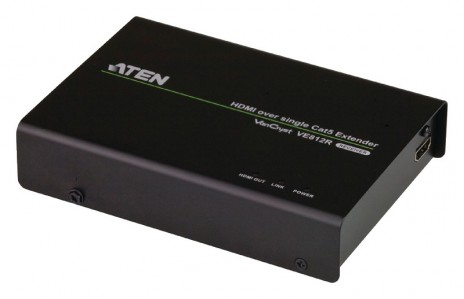 ATEN/VANCRYST VE812R-AT-G Удлинитель-приемник, HDMI, 100 метр., 1xUTP Cat5e, HDMI+RJ45, F, без шнуров, Б.П. 220> 5.3V, (по витой паре;до 4Kx2K/60m 60Hz;HDTV 480p/720p/1080i/1080p;HDCP)