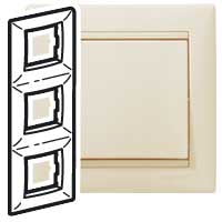 LEGRAND 774357 Рамка 3 поста, вертикальная, слоновая кость, Valena
