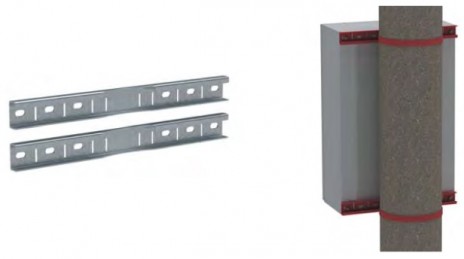 DKC / ДКС R5FB600 (Заказная) Комплект крепления шкафов CE/ST/RAM box к столбу (ширина шкафа- 600 мм) ( в комплекте: профиль, стяжной хомут, замок для фиксации хомута)