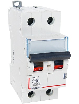 LEGRAND 407281 Автоматический выключатель, серия DX3-E, С40A, 6kA, 2-полюсный