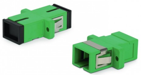 Hyperline FA-P11Z-SC/SC-N/BK-GN Оптический проходной адаптер SC-SC, SM, simplex, корпус пластиковый, зеленый, черные колпачки