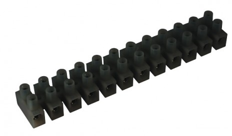 DKC / ДКС 43112PL/R (Заказная) Клеммные колодки из полипропилена, цвет черный, 12 полюсов, до 85°С, 450В, 24A, для сечения провода 2,5 мм2