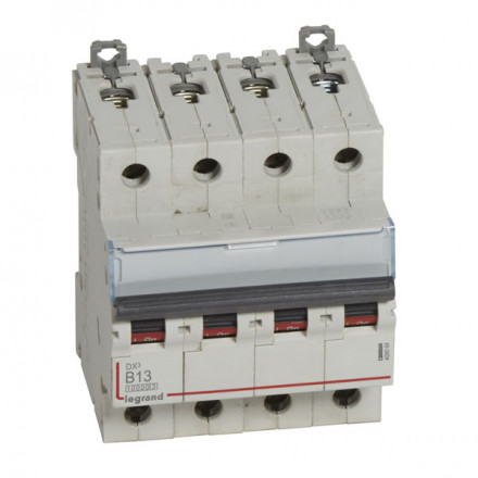 Выключатели автоматические с термомагнитным расцепителем на токи от 0,5 до 125 А четырехполюсные LEGRAND серии DX3