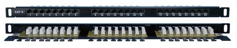 Патч-панели 19" высокой плотности категории 6 неэкранированные Hyperline серии PPHD-19-XX-8P8C-C6-110D - фото 2