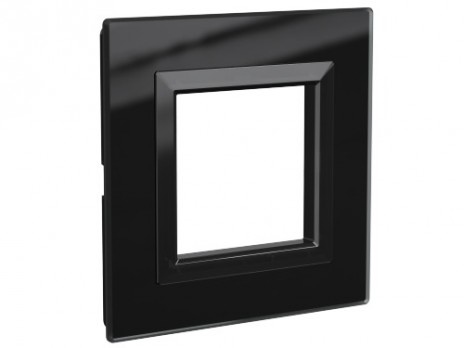 Рамки черные из натурального стекла для настенного монтажа ДКС серии Avanti