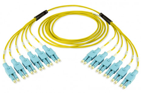 Сборки кабельные оптические на основе одномодового кабеля OS1/OS2, 24 волокна, LC - LC, LSOH Siemon серии TFUECALBBBB(XXX)M