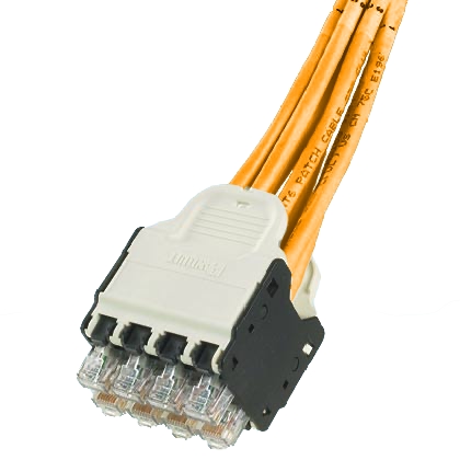 Кабельные сборки QuickNet™ на основе кабеля категории 6 с претерминированными кассетами на каждом конце PANDUIT серии QCLXCxxx